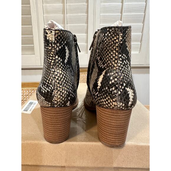 Madewell Ankle Boots Snake Embossed Leather Moonstone Multi Size 7 NIB Cloudlift - Picture 9 of 14
